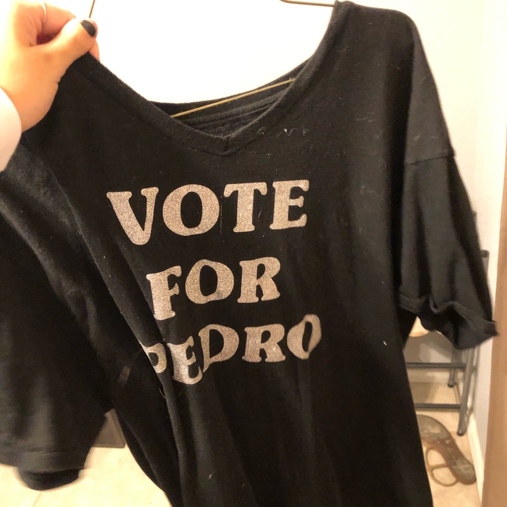 homemade vote for pedro tee